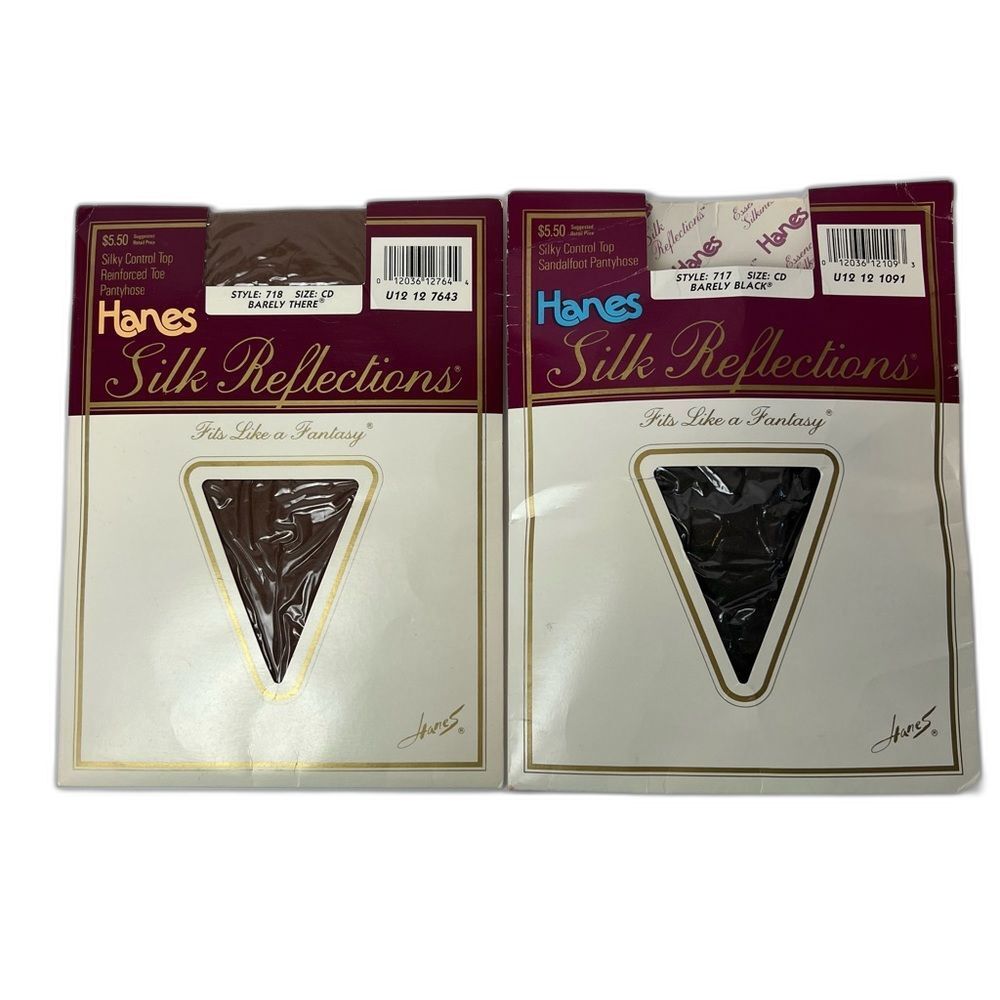 Hanes Silk Reflections Pantyhose Fits Like a Fantasy Two Pair Size CD